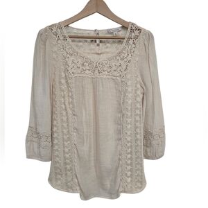 Dress Barn Whimsical Gauzy Peasant Shirt